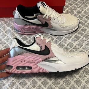 NWT Nike Women's Air Max Sneakers - Pink, White, and Silver